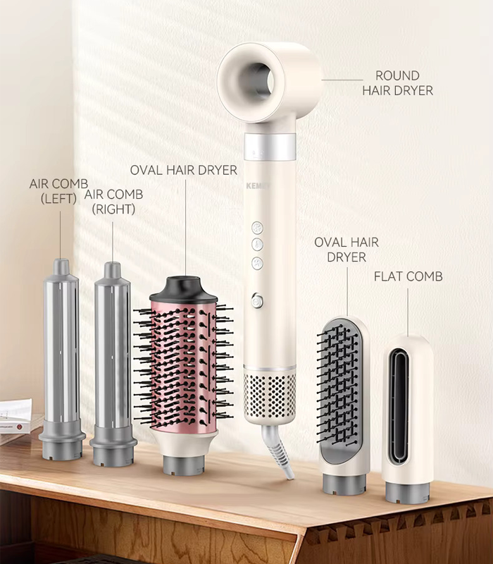 KEMEY 6-in-1 Air Styler & Hair Dryer – KLEAO