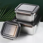 Fortis Square Stainless Steel Food Storage Containers