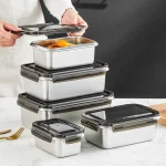 Fortis Rectangle Stainless Steel Food Storage Containers