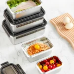 Fortis Rectangle Stainless Steel Food Storage Containers - Image 2
