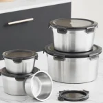 Fortis Circle Stainless Steel Food Storage Containers